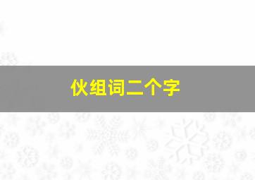 伙组词二个字