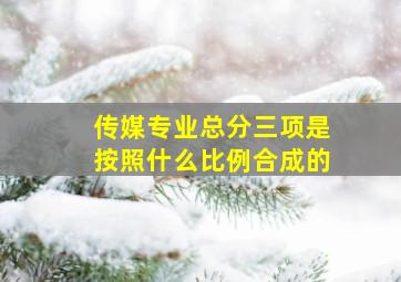 传媒专业总分三项是按照什么比例合成的