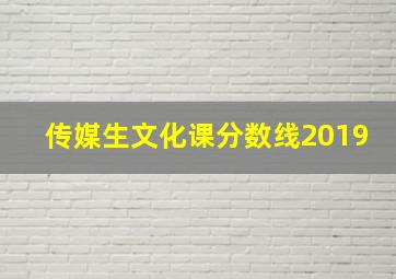 传媒生文化课分数线2019