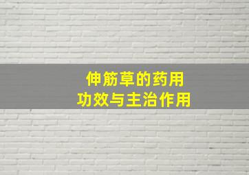 伸筋草的药用功效与主治作用