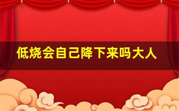 低烧会自己降下来吗大人