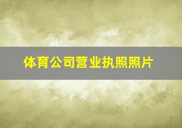 体育公司营业执照照片