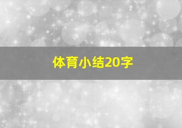 体育小结20字