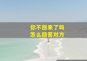 你不回来了吗怎么回答对方