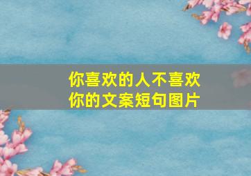 你喜欢的人不喜欢你的文案短句图片