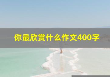 你最欣赏什么作文400字