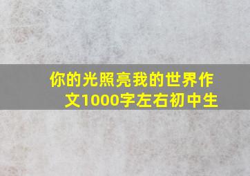 你的光照亮我的世界作文1000字左右初中生