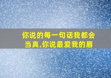 你说的每一句话我都会当真,你说最爱我的唇