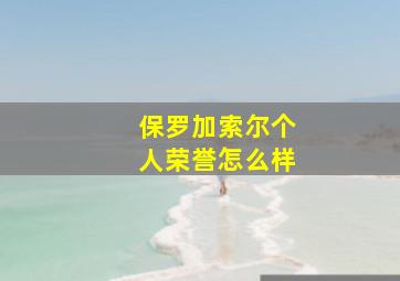 保罗加索尔个人荣誉怎么样