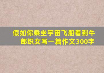 假如你乘坐宇宙飞船看到牛郎织女写一篇作文300字