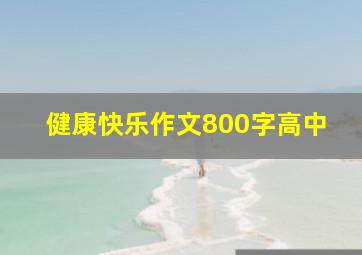 健康快乐作文800字高中