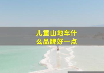 儿童山地车什么品牌好一点