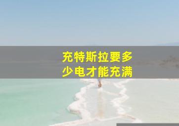 充特斯拉要多少电才能充满