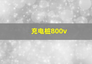 充电桩800v