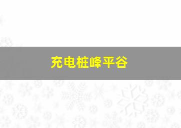 充电桩峰平谷