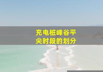 充电桩峰谷平尖时段的划分