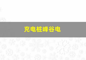 充电桩峰谷电