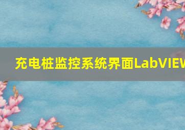 充电桩监控系统界面LabVIEW