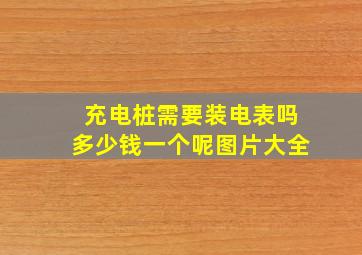 充电桩需要装电表吗多少钱一个呢图片大全