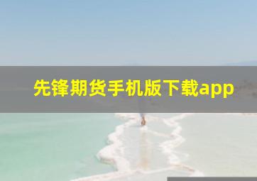 先锋期货手机版下载app