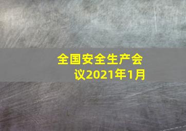 全国安全生产会议2021年1月