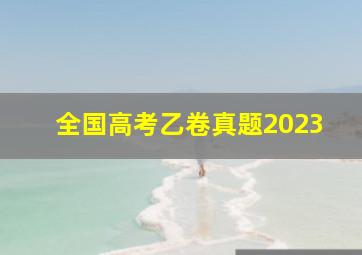 全国高考乙卷真题2023