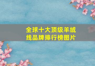 全球十大顶级羊绒线品牌排行榜图片