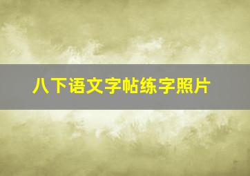 八下语文字帖练字照片