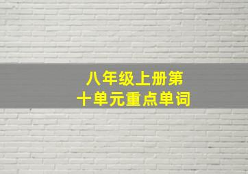 八年级上册第十单元重点单词