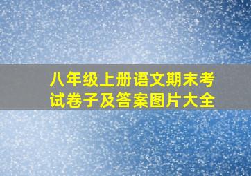 八年级上册语文期末考试卷子及答案图片大全