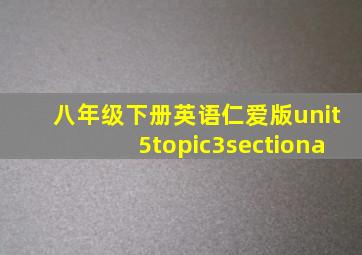 八年级下册英语仁爱版unit5topic3sectiona