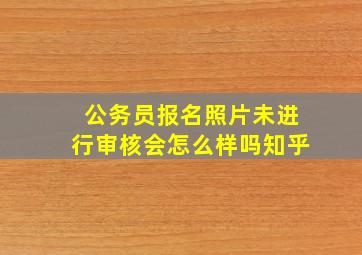 公务员报名照片未进行审核会怎么样吗知乎