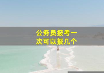 公务员报考一次可以报几个