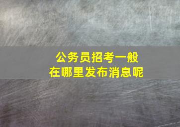 公务员招考一般在哪里发布消息呢