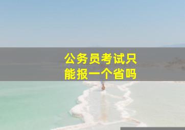 公务员考试只能报一个省吗