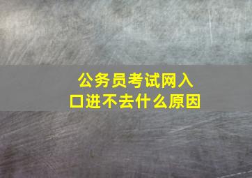 公务员考试网入口进不去什么原因