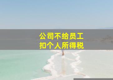 公司不给员工扣个人所得税