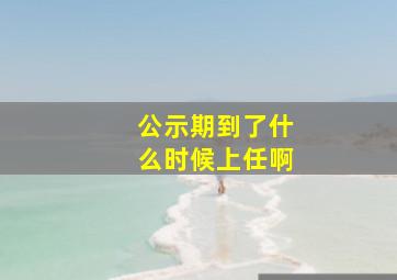 公示期到了什么时候上任啊