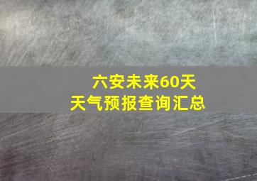 六安未来60天天气预报查询汇总