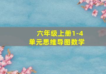 六年级上册1-4单元思维导图数学