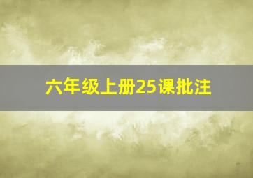 六年级上册25课批注