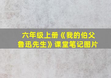 六年级上册《我的伯父鲁迅先生》课堂笔记图片