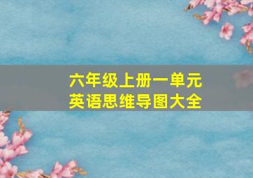 六年级上册一单元英语思维导图大全