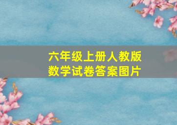 六年级上册人教版数学试卷答案图片