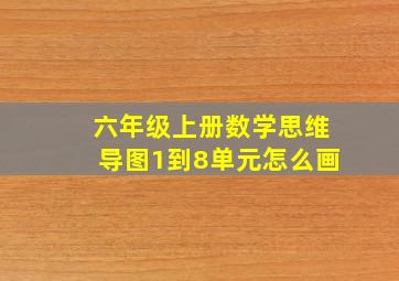 六年级上册数学思维导图1到8单元怎么画