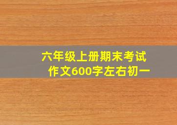 六年级上册期末考试作文600字左右初一