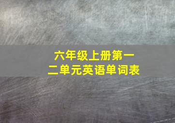 六年级上册第一二单元英语单词表