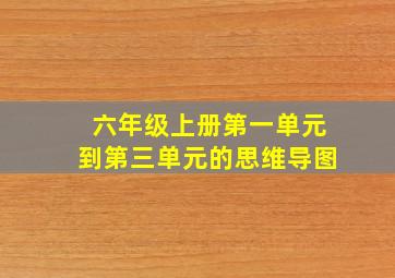 六年级上册第一单元到第三单元的思维导图