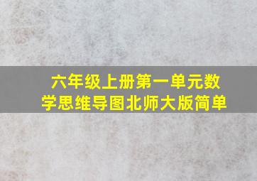 六年级上册第一单元数学思维导图北师大版简单