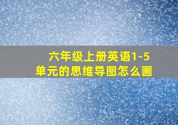 六年级上册英语1-5单元的思维导图怎么画